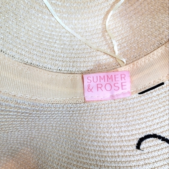 SUMMER & ROSE "OFF DUTY" WIDE BRIM 100% PAPER HAT - Picture 3 of 5